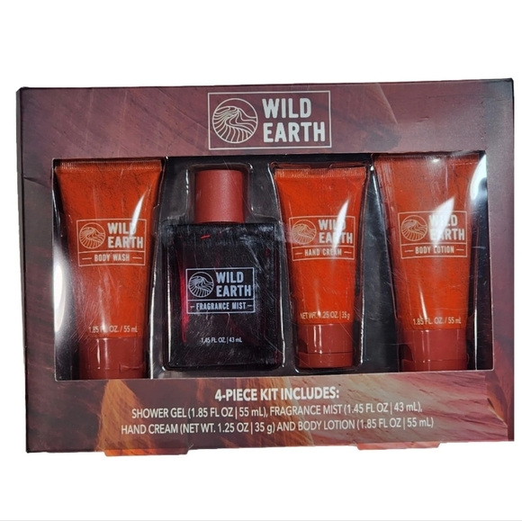Wild Earth 4 Piece Kit Shower Gel, Fragrance Mist, Hand Cream & Body Lotion - Picture 1 of 6